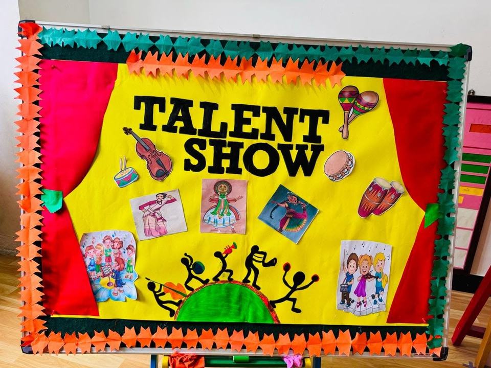 Talent show announcement board